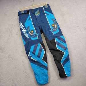 Fly Racing F-16 Race Pants Youth 26 Blue Motocross MX‎ Padded Dirt Bike Offroad